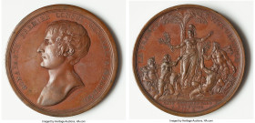 Napoleon bronze "Peace of Luneville" Medal L'An 9 (1801) UNC, Bram-105. 56mm. 87.34gm. Plain edge. By B. Duvivier. BONAPARTE PREMIER CONSUL GENERAL A ...