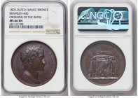 Napoleon bronze "Breaking Camp at Boulogne and Crossing of the Rhine" Medal 1805-Dated MS66 Brown NGC, Bram-430. 40mm. By Andrieu and Brenet. NAPOLEON...