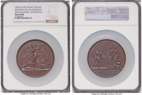 Napoleon bronze "Paris Mayoral Deputation at Schonbrunn" Medal 1805-Dated MS64 Brown NGC, Bram-453. 67mm. By Brenet and Galle. Commemorating the Treat...