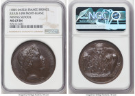 Napoleon bronze "Mont-Blanc Mining School" Medal 1805-Dated MS67 Brown NGC, Bram-471, Julius-1498. 40mm. By Andrieu and Brenet. NAPOLEON EMPEREUR Laur...