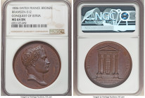 Napoleon bronze "Conquest of Istria" Medal 1806-Dated MS64 Brown NGC, Bram-512. 40mm. By Andrieu and Brenet. NAPOLEON EMP ET ROI Laureate head right /...