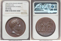 Napoleon bronze "Confederation of Rhine" Medal 1806-Dated MS66 Brown NGC, Bram-534. 40mm. By Andrieu and Brenet. NAPOLEON EMP ET ROI Laureate head rig...