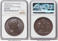 Napoleon bronze "Capitulation of Prussian Fortresses" Medal 1806-Dated MS66 Brown NGC, Bram-548. 41mm. By Andrieu and Jeuffroy. NAPOLEON EMP ET ROI La...