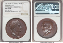 Napoleon bronze "Napoleon at Osterode" Medal 1807-Dated MS66 Brown NGC, Bram-631. 40.5mm. By Andrieu. NAPOLEON A OSTERODE Laureate bust right // EABIU...