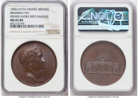 Napoleon bronze "French Entry into Madrid" Medal 1808-Dated MS65 Brown NGC, Bram-757. 40mm. By Andrieu and Brenet. NAPOLEON EMP ET ROI Laureate head r...