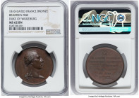 Napoleon bronze "Duke of Wurzburg Mint Visit" Medal 1810-Dated MS62 Brown NGC, Bram-968. 39mm. By F. Brenet and D. Denon. Bare bust right // S A I / L...
