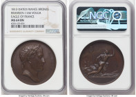 Napoleon bronze "Eagle of France on the Volga" Medal 1812-Dated MS64 Brown NGC, Bram-1166. 40.5mm. By Andrieu and Michaut. NAPOLEON EMP ET ROI Laureat...