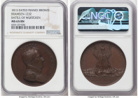 Napoleon bronze "Battle of Wurtchen" Medal 1813-Dated MS65 Brown NGC, Bram-1232. 40mm. By Depaulis and Brenet. NAPOLEON EMP ET ROI Military bust right...