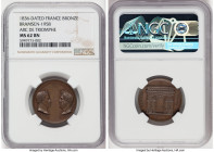 Louis Philippe bronze "Arc de Triomphe" Medal 1836-Dated MS62 Brown NGC, Bram-1958. 26mm. By Montagny. Commemorating the completion of the Arc de Trio...