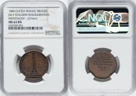 Louis Philippe bronze "July Column Inauguration" Medal 1840-Dated MS62 Brown NGC, 27mm. By Montagny. Struck upon the inauguration of the July Column i...