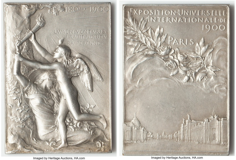 Republic silvered bronze "Paris Universal Exposition" Medal 1900 UNC, Paris mint...