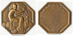 Republic copper "International Exhibition of Modern Decorative and Industrial Arts" Medal 1925 UNC, Paris mint. 60mm. 89.25gm. Edge: CUIVRE (cornucopi...
