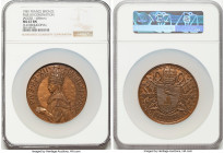 Republic bronze "Pius XII Coronation" Restrike Medal 1981 MS67 Brown NGC, 68mm. Edge: (Cornucopia). By Jaeger. Struck to commemorate the coronation of...