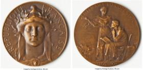 Republic 3-Piece Lot of Uncertified Bronze Medals, 1) "Centenaire du Code Civil" Medal 1904 2) "Philippe Petain Marechal - Fete Du Travail" Medal 1942...