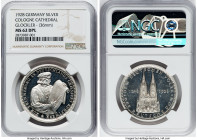 Weimar Republic silver "Cologne Cathedral" Medal 1928 MS62 Deep Prooflike NGC, Weiler-377. 36mm. By O. Glöckler. Commemorating the 680th Anniversary o...