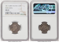 Not Local "John Boxer" 6 Pence Token 1811 MS63 NGC, Dalton-14. Milled edge. COMMERCIAL TOKEN Bust right // SIX PENCE / 1811 Wreath surrounding foliage...