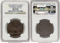 Hampshire. Gosport Penny Token 1798 MS63 Brown NGC, D&H-2 (R). Lettered edge I PROMISE TO PAY THE BEARER ONE PENNY. BRITAIN TRIUMPHANT The British Sta...