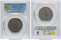Middlesex. 1/2 Penny Token ND (c. 1790) AU Details (Filed Rims) PCGS, D&H-1039d. Plain (not in collar) edge. AM I NOT A MAN AND A BROTHER A chained sl...