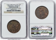 Middlesex. Spence's "London" 1/2 Penny 1795 MS63 Red and Brown NGC, D&H-735. Edge: SPENCE DEALER IN COINS. BRITISH LIBERTY DISPLAYED Sailor seizing a ...