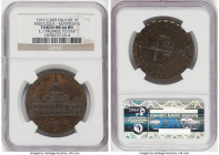 Middlesex. Kempson "London & Westminster" Penny Token 1797 MS66 Brown NGC, D&H-85 (RR). Edge: I PROMISE TO PAY ON DEMAND THE BEARER ONE PENNY X. CITY ...