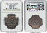 Middlesex. London and Westminster Penny Token 1797 MS65 Brown NGC, D&H-95. Edge: I PROMISE TO PAY ON DEMAND THE BEARER ONE PENNY. BARBERS HALL MONKWEL...