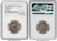Nottinghamshire. Newark silver Shilling Token 1811 AU Details (Cleaned) NGC, Dalton-4. Milled edge. NEWARK SILVER TOKEN FOR ONE SHILLING Façade of New...