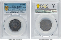 Somersetshire. Bristol silver Shilling Token 1811 AU Details (Environmental Damage) PCGS, Dalton-30. BRISTOL TOKEN FOR XII PENCE imagery of ship and c...