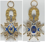 Charles III gold "Royal and Distinguished Spanish Order" Commander Badge ND, Unl. Total weight 22.27gm. About 40mm (widest part of cross). Tested as 1...