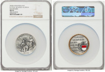 Confederation gilt, enameled, & silvered "Solothurn Shooting Festival" Medal ND (c. 1960) MS67 NGC, Richter-1151a. 50mm. By P. Kramer. Awarded to Anto...