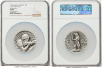 Confederation silver "Appenzell Shooting Festival" Medal 1970 MS67 NGC, Richter-72a (RR). 55mm. By Q. Mettler and L. Huguenin. Awarded to A. Arm for h...