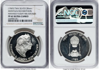 Trans World Airlines silver Proof "Montgolfier Brothers - Manned Flight Milestones" Medal ND (1969) PR62 Ultra Cameo NGC, 38mm. Reeded edge. Celebrati...