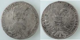 Monete Estere. Austria. Maria Teresa. Tallero 1756. Ag. Peso gr. 27,05. qMB. Traccia di montatura sul bordo. (11822)