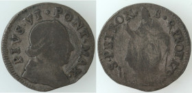 Zecche Italiane. Bologna. Pio VI. 1774-1799. Muraiola da 4 Baiocchi. Mi. MIR. 2843/2. Peso gr. 3,26. MB+. RR.