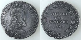 Zecche Italiane. Napoli. Filippo II. 1554-1556. Ducato. Ag. Da principe. P.R.2. Peso gr. 29,80. Diametro mm. 39,50. BB+. Patina. R. (1523)