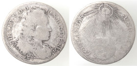 Zecche Italiane. Napoli. Filippo V. 1700-1707. Tarì 1701. Senza sigle. Ag. Mag. 74b. Peso gr. 4,11. Diametro mm. 24. qMB. Di rara apparizione sul merc...