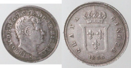 Zecche Italiane. Napoli. Ferdinando II. 1830-1859. Mezzo Carlino 1836. Ag. Mag. 656. Peso gr. 1,16. Diametro mm. 16,50. qFDC. (5818)