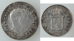 Zecche Italiane. Napoli. Ferdinando II. 1830-1859. Mezzo carlino 1838. Ag. Gig. 174. Peso gr. 1,15. Diametro mm. 16,50. BB. (1023)