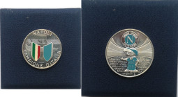 Zecche Italiane. Napoli Campione d'Italia 1986-1987. Medaglia. Ag. Peso gr. 18. Confezione e certificato della zecca. FDC. (723)