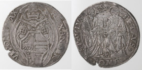 Zecche Italiane. Roma. Alessandro VI . 1492-1503. Grosso. Ag. Mun. 16. Berman 532. MIR 522/1. Peso gr. 3,16. Diametro mm. 27. BB+. Tondello difettoso.