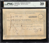 ARGENTINA. Gobierno Nacional. 10 Pesos, 1858. P-Unlisted. PMG Very Fine 30.
Penned dated 1858. PMG comments "Ink Burn, Toning".

Estimate: $200.00-...