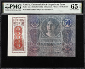 AUSTRIA. Lot of (4). Mixed Banks. Mixed Denominations, Mixed Dates. P-54a, 60, 61 & 146. PMG Choice Uncirculated 58 to Gem Uncirculated 66 EPQ.

Est...