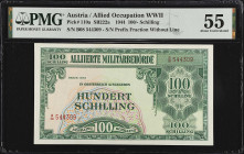 AUSTRIA. Allied Military Authority. 100 Schillings, 1944. P-110a. PMG About Uncirculated 55.

Estimate: $75.00- $125.00
