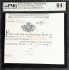 BRAZIL. Administracao Geral dos Diamantes. Various Amounts, 1777. P-A101. PMG Choice Uncirculated 64 EPQ.

Estimate: $150.00- $250.00