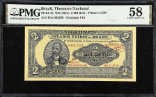 BRAZIL. Thesouro Nacional. 2 Mil Reis, ND (1921). P-16. PMG Choice About Uncirculated 58.

Estimate: $75.00- $150.00
