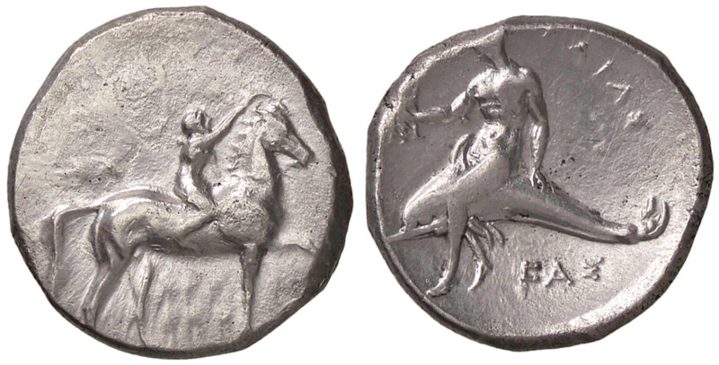 GRECHE - CALABRIA - Taranto - Didracma Vlasto 666; HN Italy 957 (AG g. 7,78) 
B...