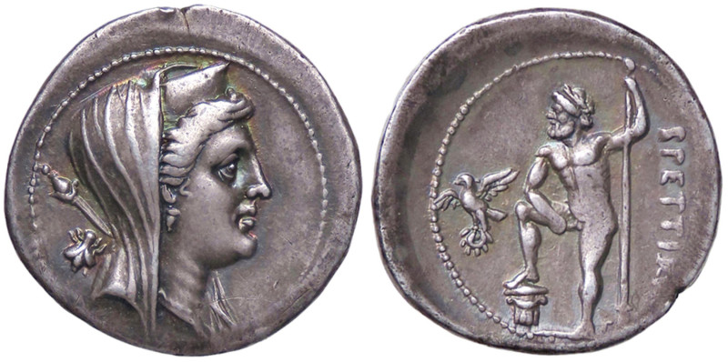 GRECHE - BRUTTIUM - Brettii - Nomos ridotto HN 1970; S. Cop. 26 (AG g. 4,62) Pat...