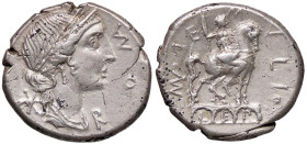 ROMANE REPUBBLICANE - AEMILIA - Man. Aemilius Lepidus (114-113 a.C.) - Denario B. 7; Cr. 291/1 (AG g. 3,66) 
SPL