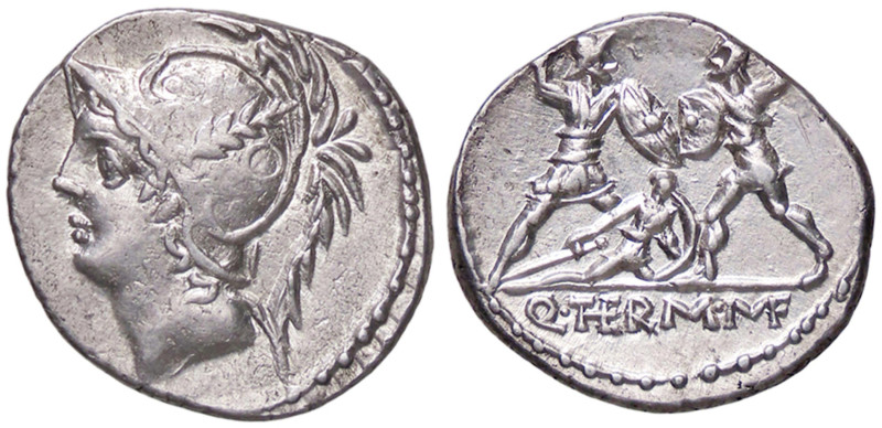 ROMANE REPUBBLICANE - MINUCIA - Q. Minucius Thermus M. f. (103 a.C.) - Denario B...