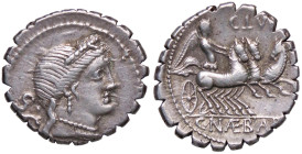 ROMANE REPUBBLICANE - NAEVIA - C. Naevius Balbus (79 a.C.) - Denario serrato B. 6; Cr. 382/1 (AG g. 3,89) 
qSPL