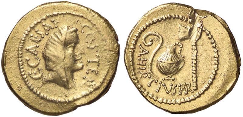 ROMANE IMPERIALI - Giulio Cesare († 44 a.C.) - Aureo C. 3 (60 Fr.) (AU g. 8,01) ...